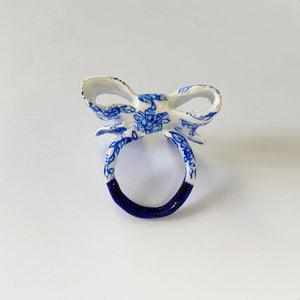Bow Ring - Peony Pattern