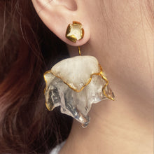 Load image into Gallery viewer, Small Mermaid Tail Earrings with Gold