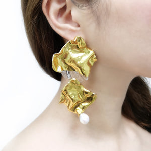 Golden Block Earrings